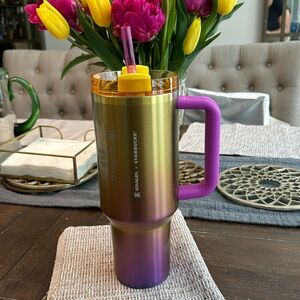 Stanley + Starbucks Pink and Gold Cup